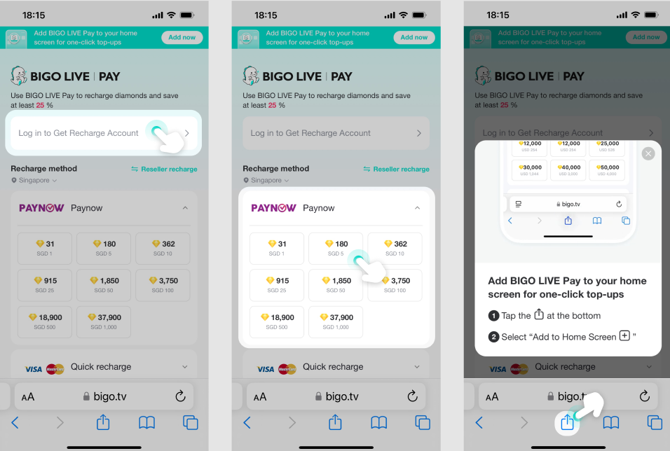 Bigo Live Recharge Steps